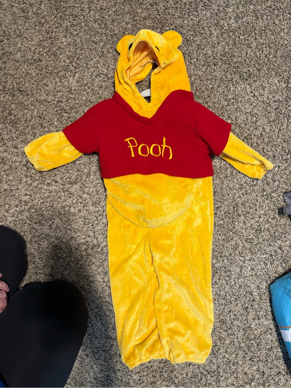 Disney Pooh Yellow and Red Plush Kids One-Piece